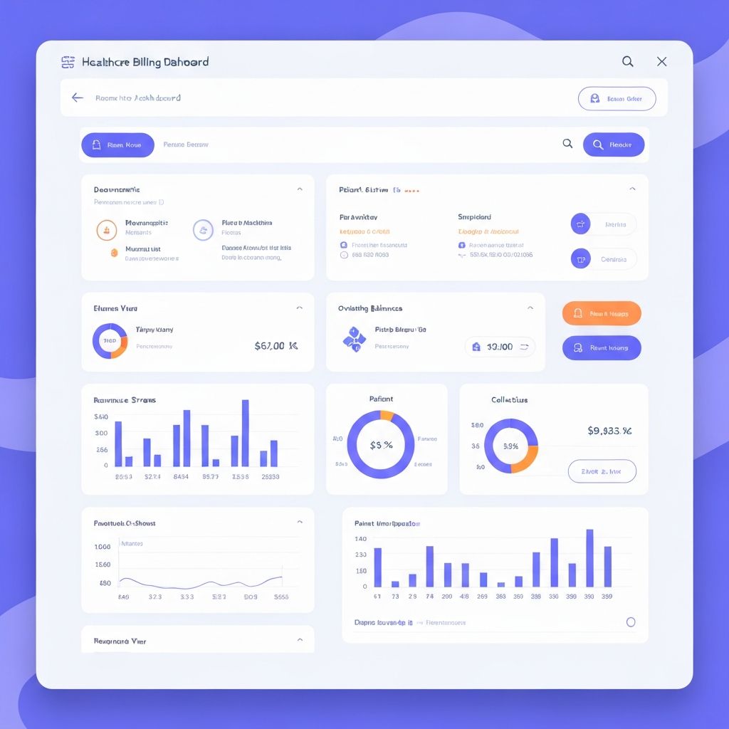 Medical billing dashboard interface